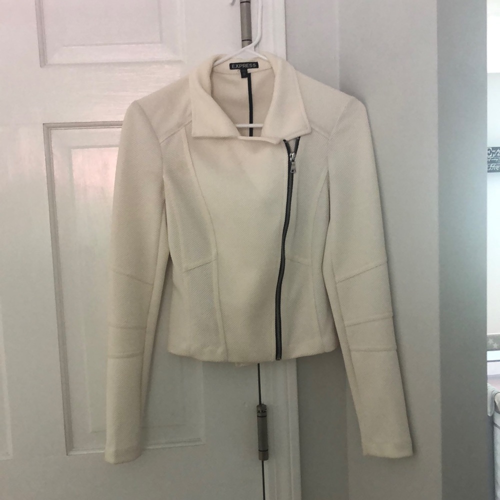 Express XS White/Ivory Bomber / Blazer
